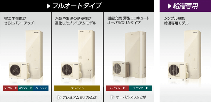 東芝エコキュートの種類